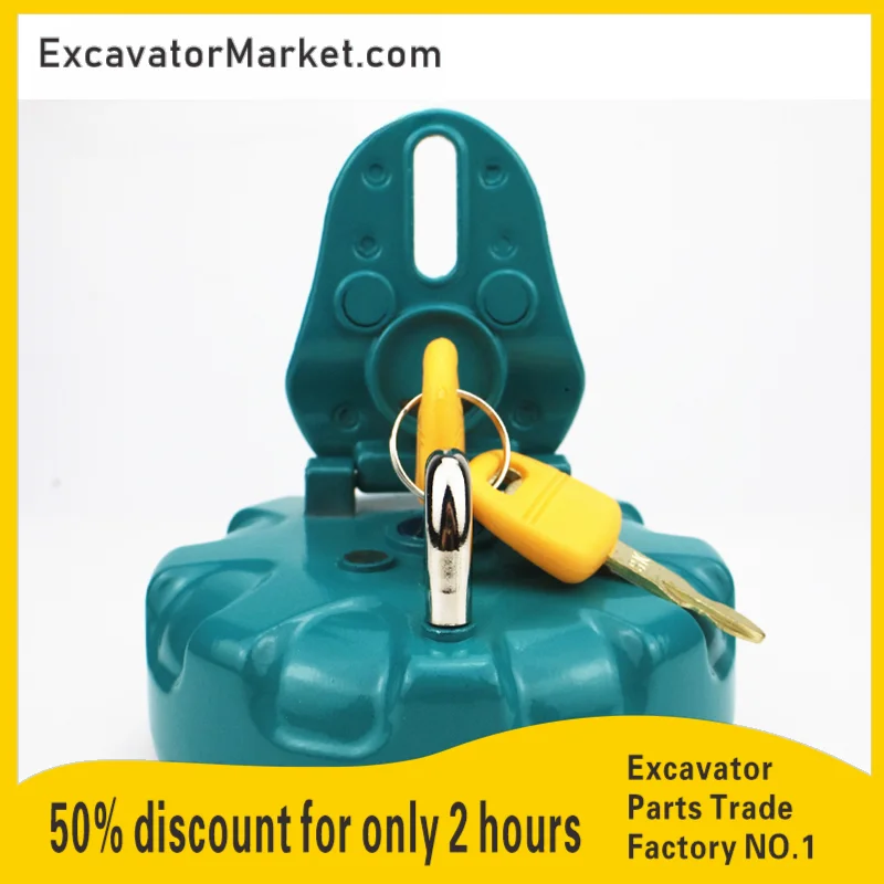 Exterior Parts Diesel Tank Cap Excavator Fuel Tank Cap Lock Excavator Parts For SK75/140/210/260/330/350/200-6E-8 Exterior Parts