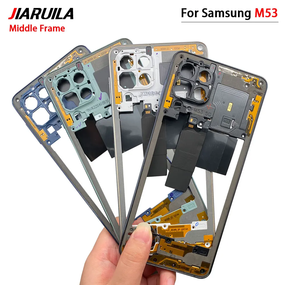 NEW For Samsung M51 M62 F62 M23 M52 M53 5G M236B M536 Middle Frame Rear Bezel Plate Chassis Holder Housing Replacement Parts