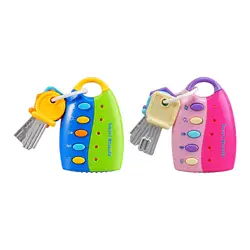 Baby Car Keys Toy Interactive Sensory Role Playing Keychain Toy Musical Remote Key Toy for Toddlers Children Birthday Gifts Kids