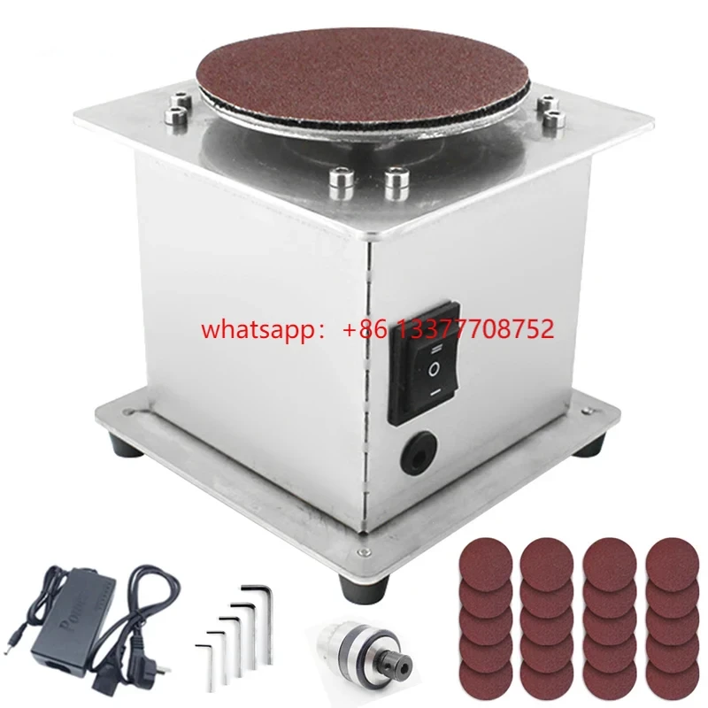 

Mini Bench Disc Sander Electric Edge Sharpener Sanding Polishing Grinding Machine Grinder 7 Variable Speed 20 Sanding Discs