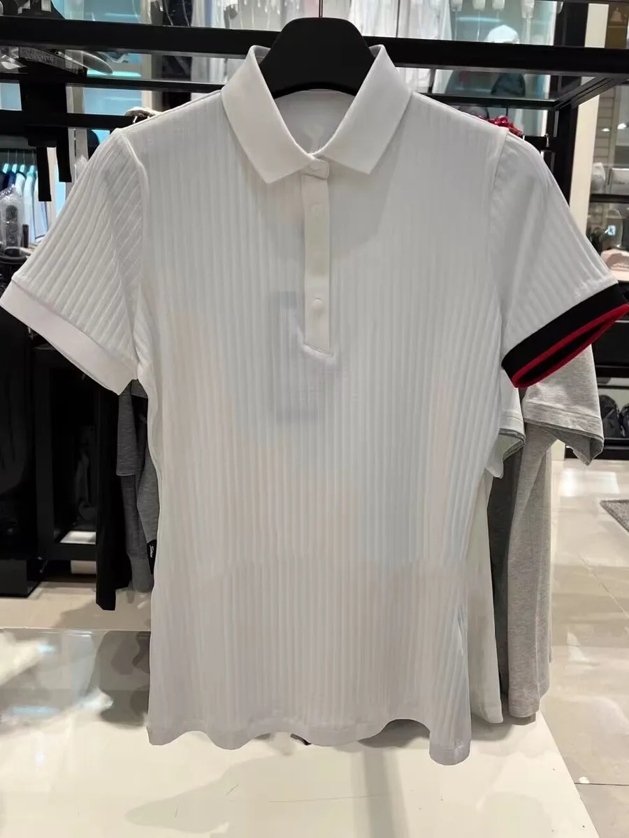 

Golf Shirt Women 25 Summer New Women's Lapel Short Sleeved Knitted Golf Clothing