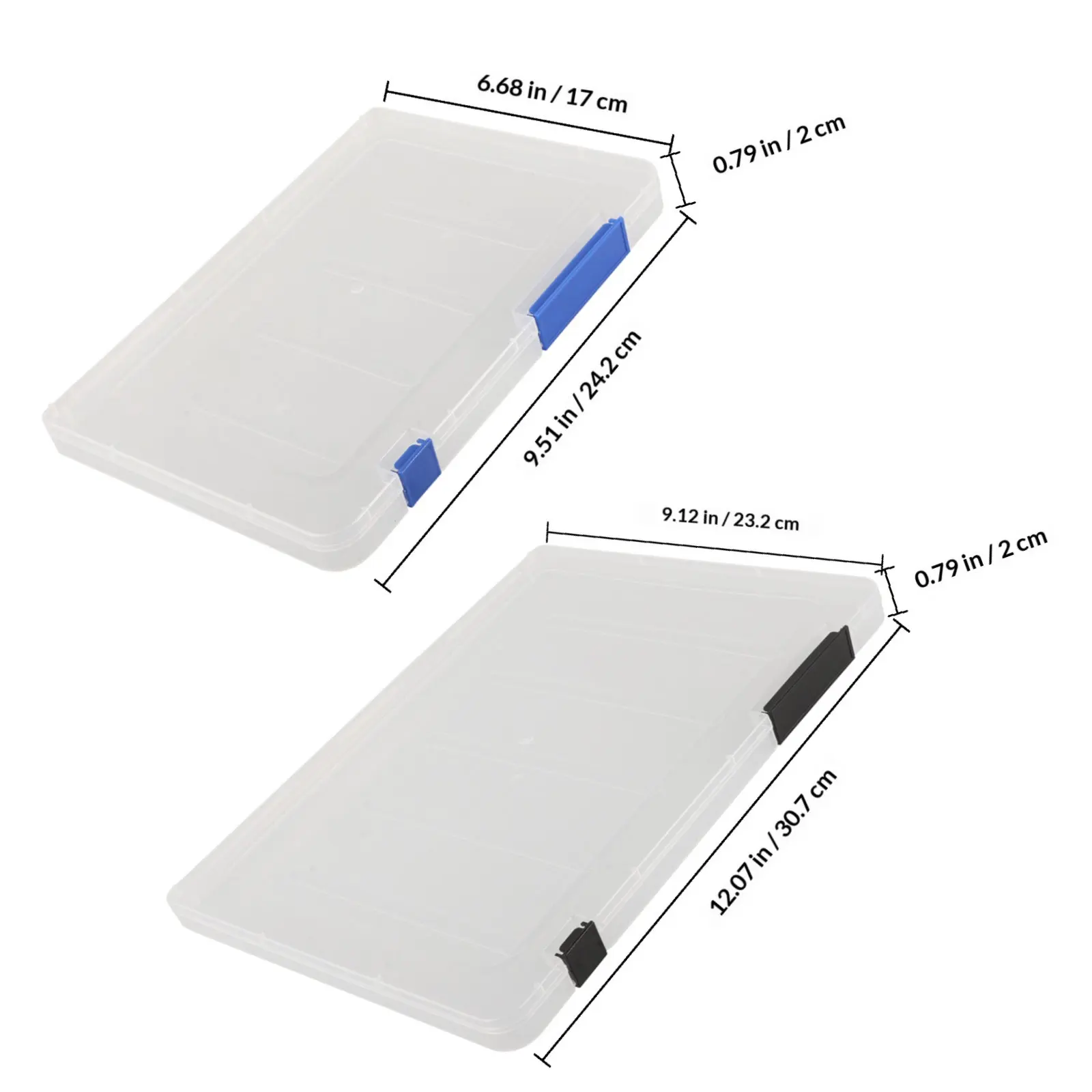 4Pcs File Storage Box Transparent A4 A5 Document Organizer Thickened Plastic Office Folder Buckle Paper Holder Magazine File Box