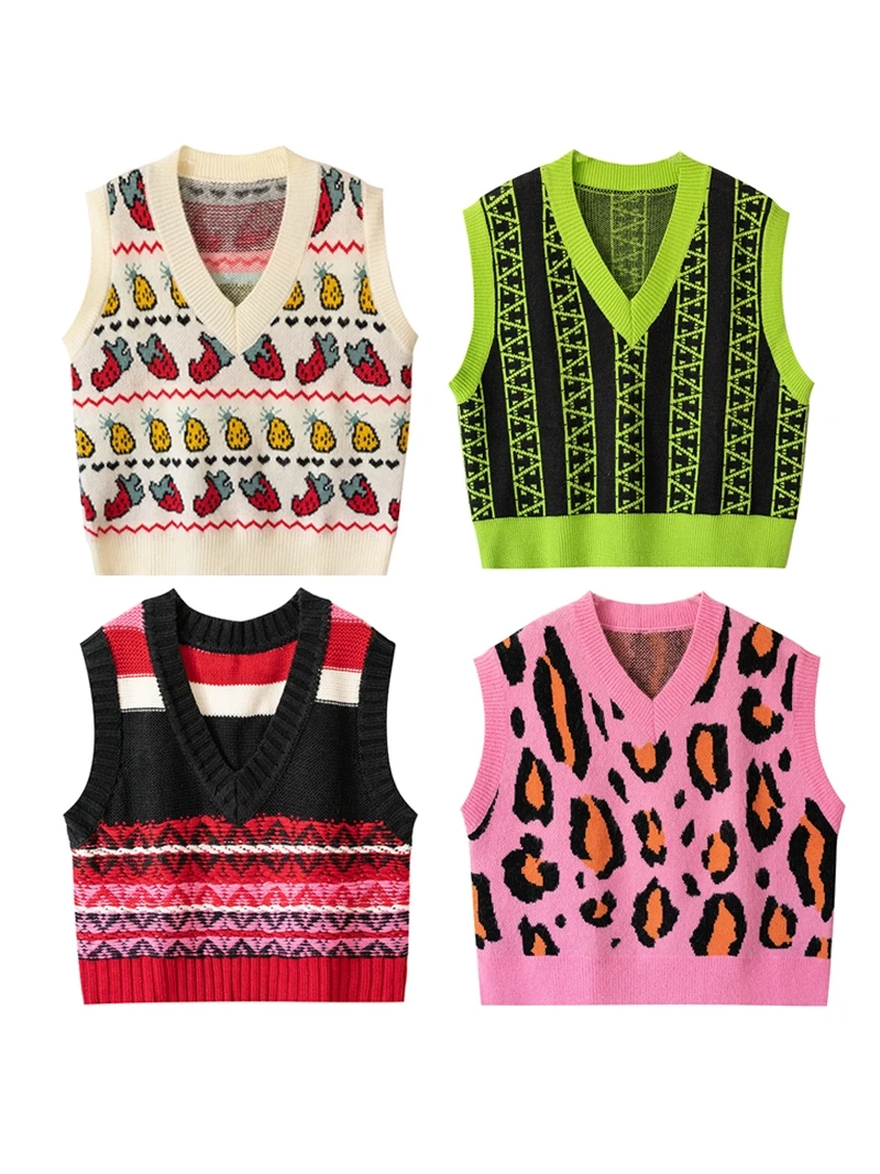 

Свободный женский вязаный свитер с v-образным вырезом, жилет 2026, осень-зима, корейская универсальная футболка с подкладкой на плечах, верхняя одежда