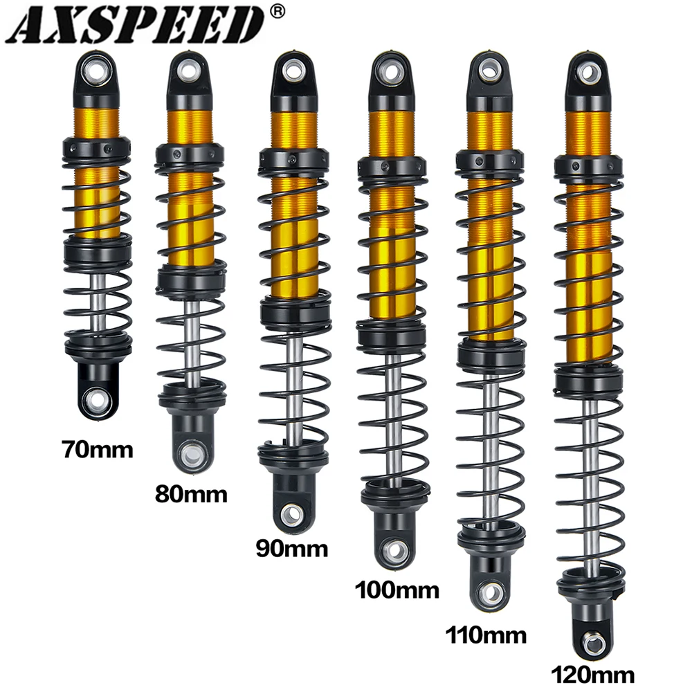 AXSPEED Metal Shock Absorber Oil Damper 70/80/90/100/110/120mm for 1/10 RC Crawler Car Axial SCX10 90046 TRX4 TRX6 Parts