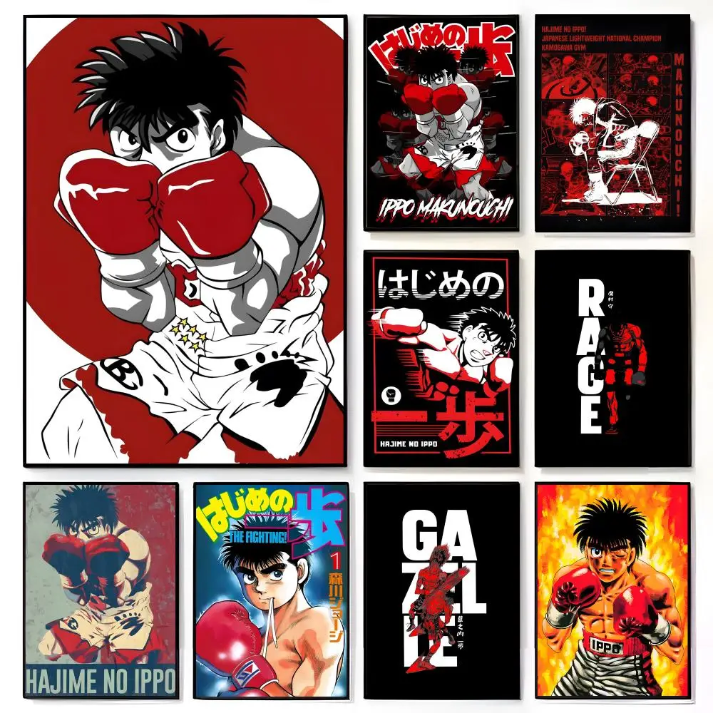 Póster de Anime Fighting Spirit Hajime No Ippo, Mural de película americana, decoración de pared para habitación de niños, impresión