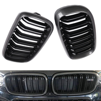 2Pcs Carbon Fiber Front Bumper Grille Racing Grill for BMW 2015-2018 X5M F85 X6M F86 14-18 X5 F15 X6 F16 51117294485 51712334710