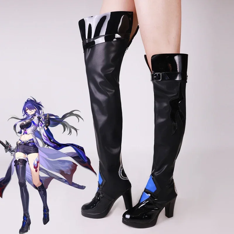 Honkai Star Rail Acheron Cosplay Shoes Anime Chinese Style Halloween Role playing props for women Game