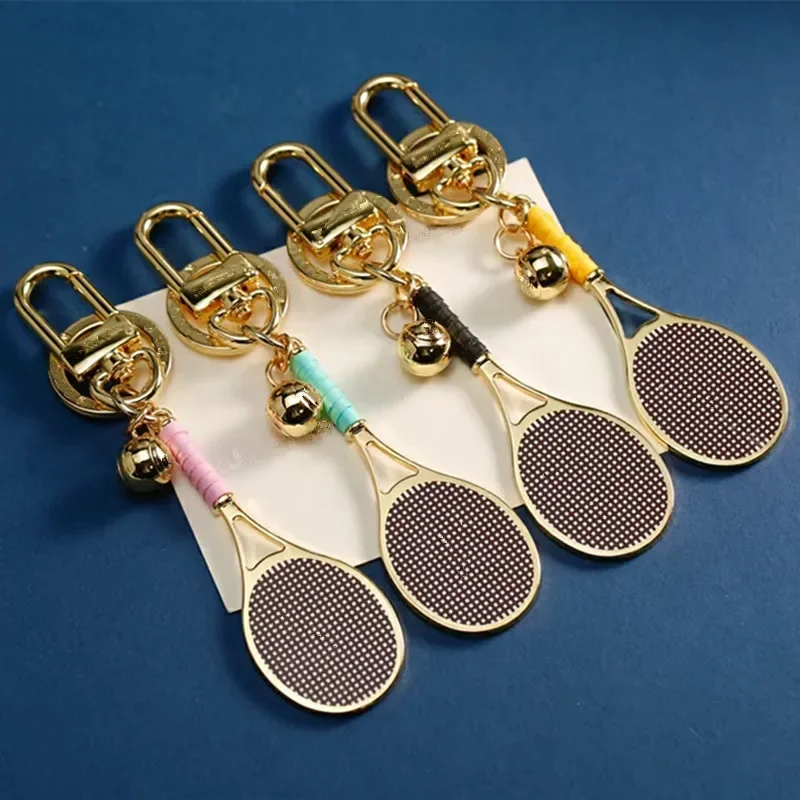 

VIVIENNE Creative 3D badminton keychain, tennis racket, sports keychain, table tennis key holder