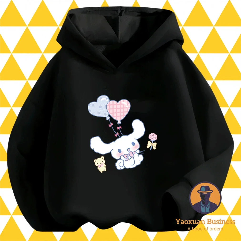 Cinnamon Kids 2-14Y Moletom de algodão com estampa de desenho animado, moda outono inverno, venda imperdível