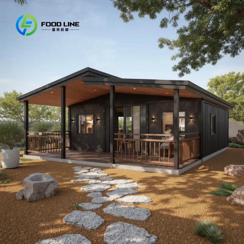 Pre‑made Expandable Modular Tiny Residence, Folding Flat‑pack Shipping Container Luxury Mobile Cabin With Three Sleeping Rooms