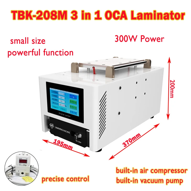 

TBK-208M 3 in 1 OCA Laminatorl LCD Separator Bubble Remover Laminating Machine for Mobil Phone Screen Repairing 220V