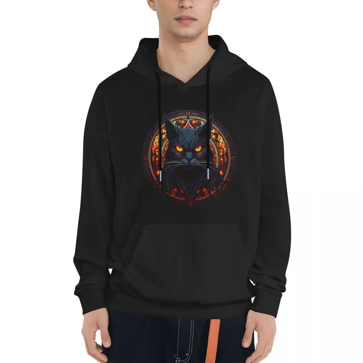 Skull Men's Cotton Hoodie Sporty Hooded Sweatshirts Long Sleeve Casual Waffle Knit Pullover Hoodies with Dynamic Kanga Pocket