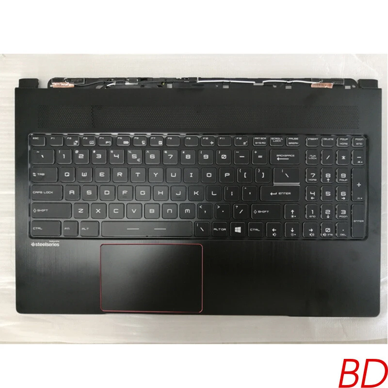 M   For MSI GS63 GS63VR MS-16K1 C Shell Palmrest W/ Backlit Keyboard