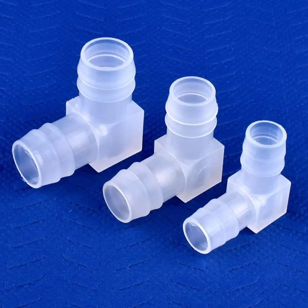 10Pcs Durable PP Plastic Elbow Connectors 90 Degree 4-20mm Aquarium Tank Fittings Transparent Pagoda Hose Joint Air Pump Aerator