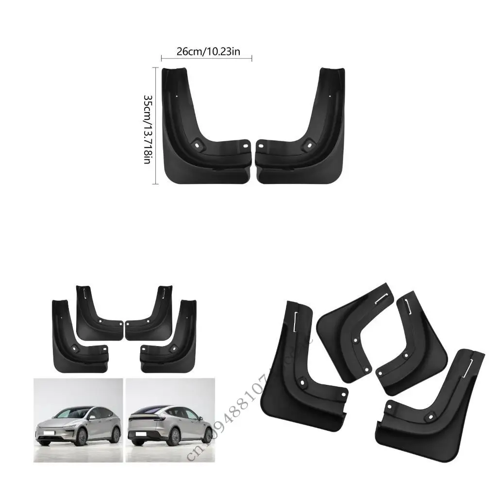 Flexible Plastic Mud Guard Set for Y L 2025 with Clips for Commutes