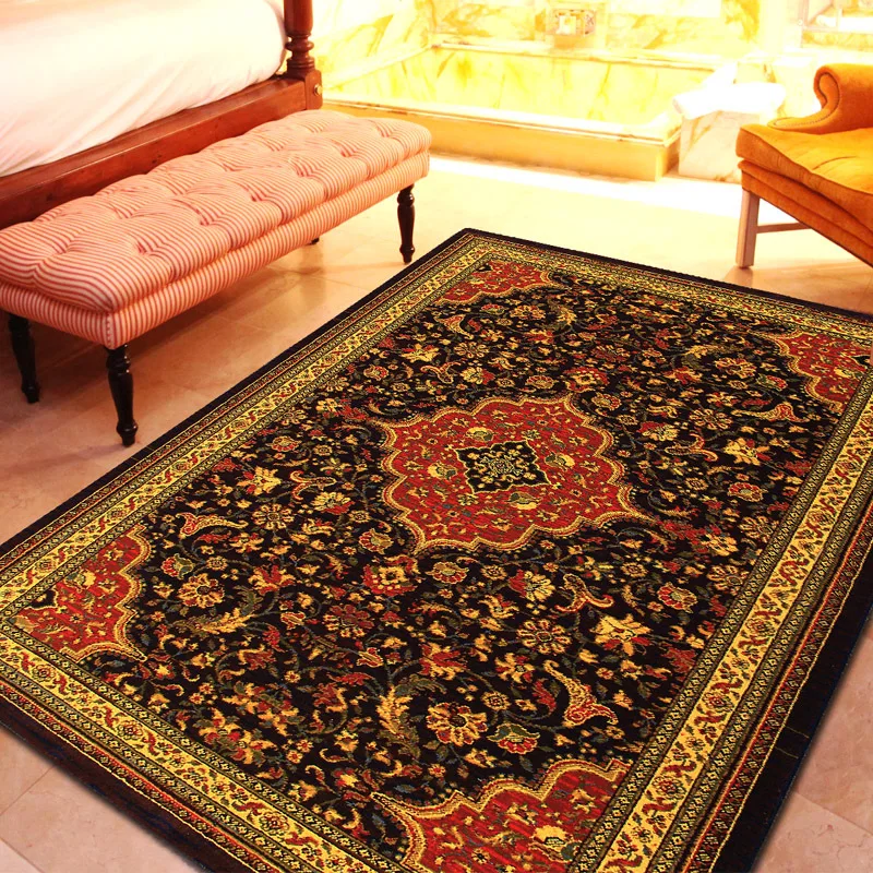 

Turkish Persian Carpet National Style Living Room Area Rug Bedroom Dining Room Corridor Kitchen Rug Indoor Doormat Non-slip Rugs