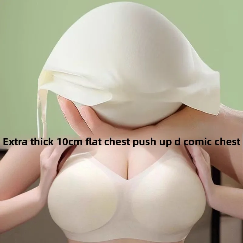 

Женский бюстгальтер пуш-ап с перекрестной спинкой и очень толстой подкладкой 10 см, бесшовный и непровисающий для небольшой груди, сексуальный лифтинг