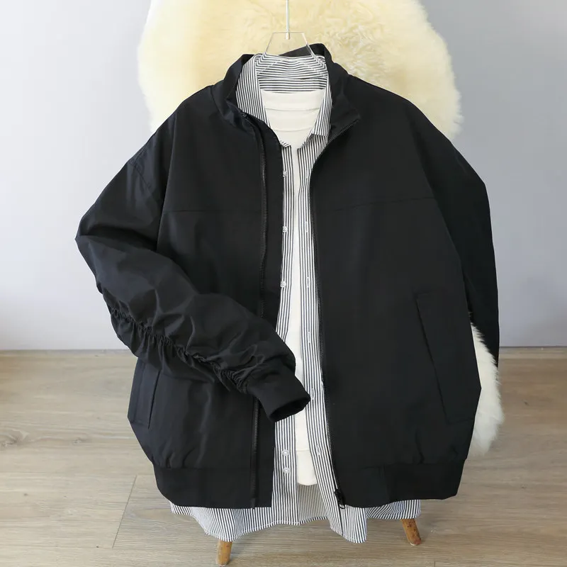 

Versatile Casual Flight Collar Jaet Men's Size XS Small Height 60 American Jaet Pure Color Retro Match All