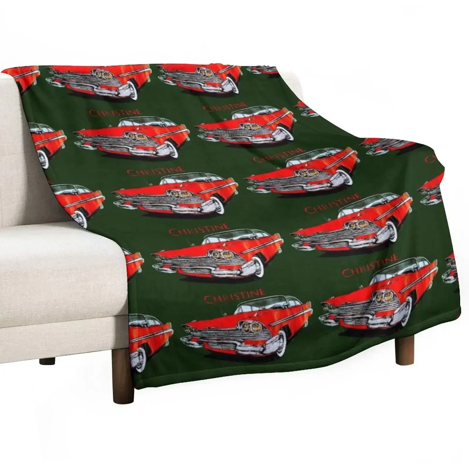 Christine the car Throw Blanket Personalized Gift Comforter cosplay anime manga Flannel Travel Blankets