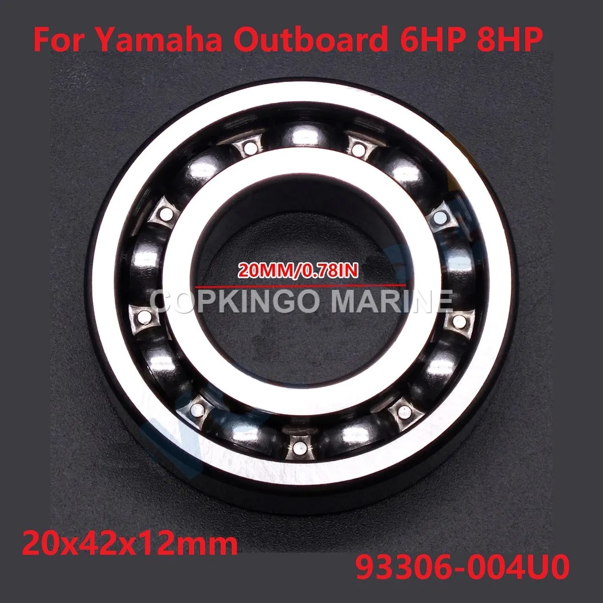 

2Pcs Boat Bearing 93306-004U0 for yamaha outboard Engine 6HP 8HP 9.9HP 20x42x12m