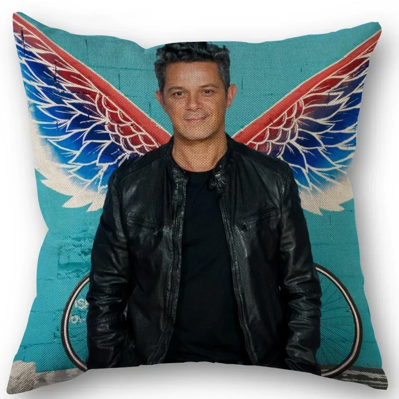 Custom Pillowcase Alejandro Sanz Cushion Cover Cotton Linen One Side Home Mondern Classical Pillow Covers 45x45cm 1014