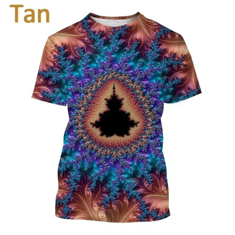 New Fashion Vintage Colorful Abstract 3D Printing Men\'s Short Sleeve T-Shirt Hip Hop Vertigo Hypnotic Unisex Casual Tees T Shirt