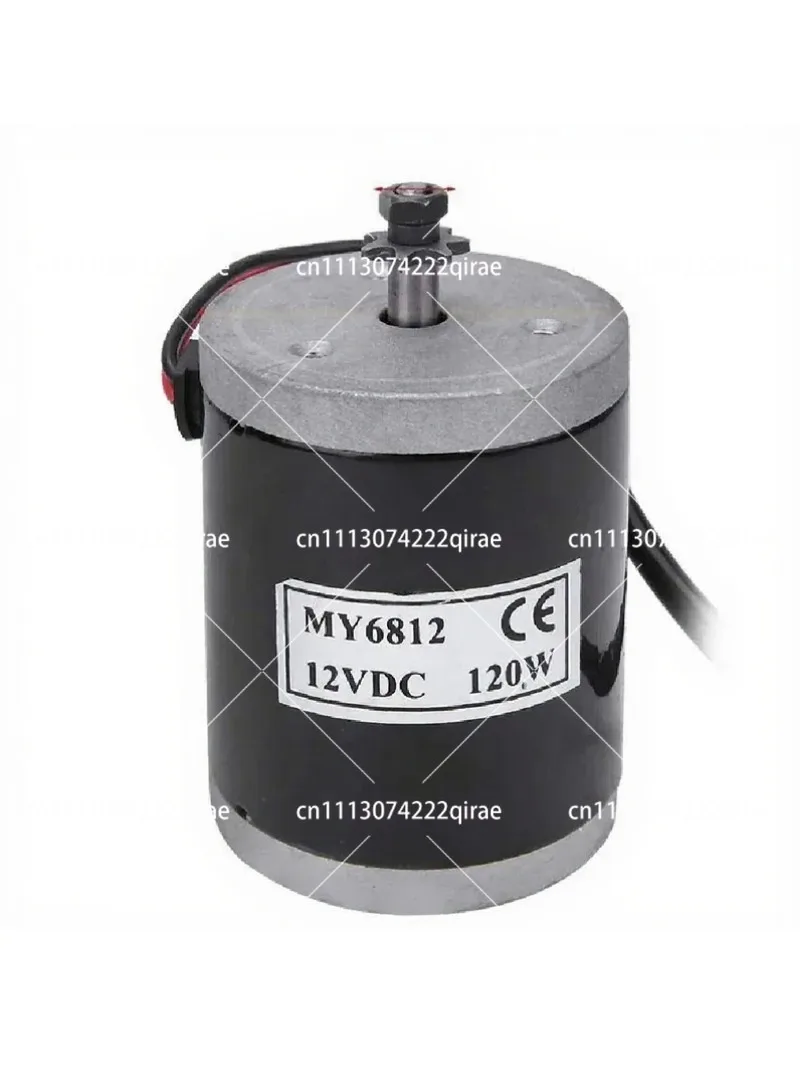 150W 120W 100W DC 12V 24V High Speed Small Brush Motor with Belt Pulley for Electric Motor