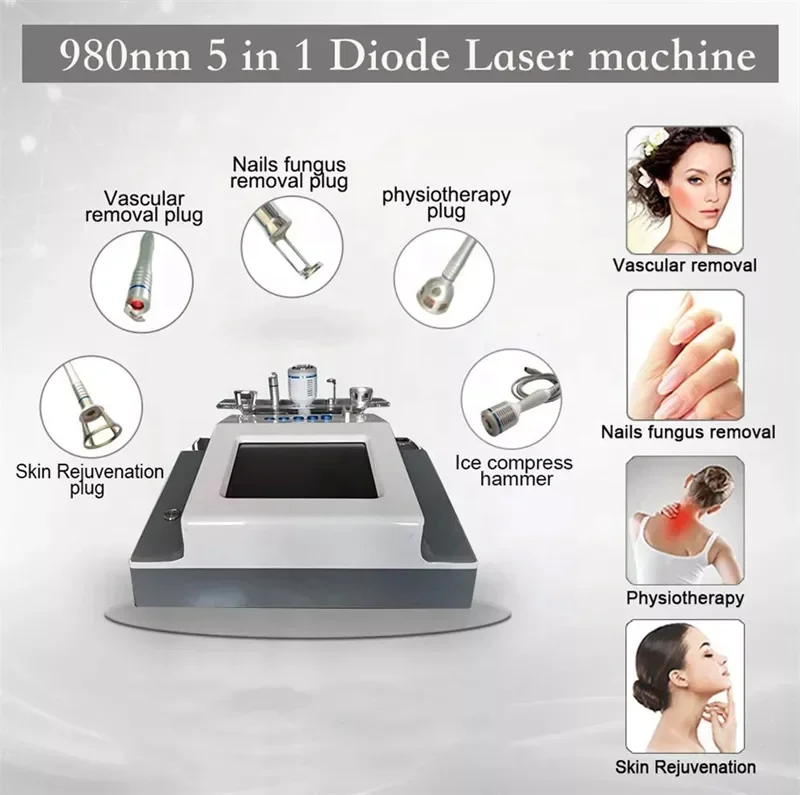 Professional 980nm  Spider Vein Capillary Varicose Removal Machine Diode  Vascular Removal Machine