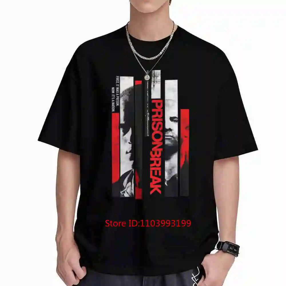 Prison Break Michael Scofield Bars 216 Short Sleeve Tee 100% Cotton T-Shirt