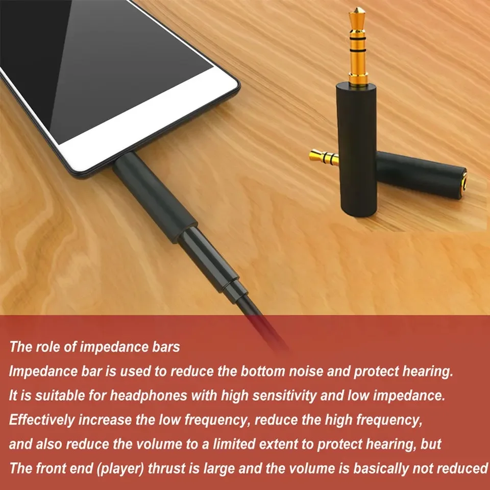 JCALLY ตัวนําหูฟังความต้านทานปลั๊ก 30 75 150 200 400 600 โอห์มอะแดปเตอร์ตัดเสียงรบกวนความต้านทานลดเสียงรบกวนปลั๊กกรอง