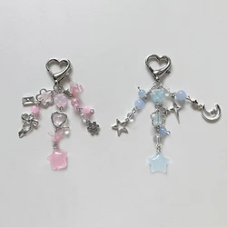 Cute Star Keychain Pink And Blue Y2K Bag Charm Original Design 1pcs