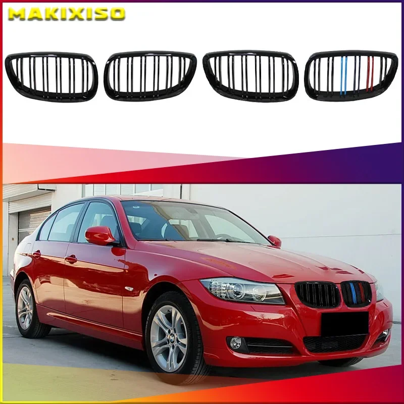 

Передний бампер, решетка почек для BMW E92 E93 M3 2006-2009, глянцевая черная двухлинейная решетка, автомобильный Стайлинг, гоночные решетки, запасная часть