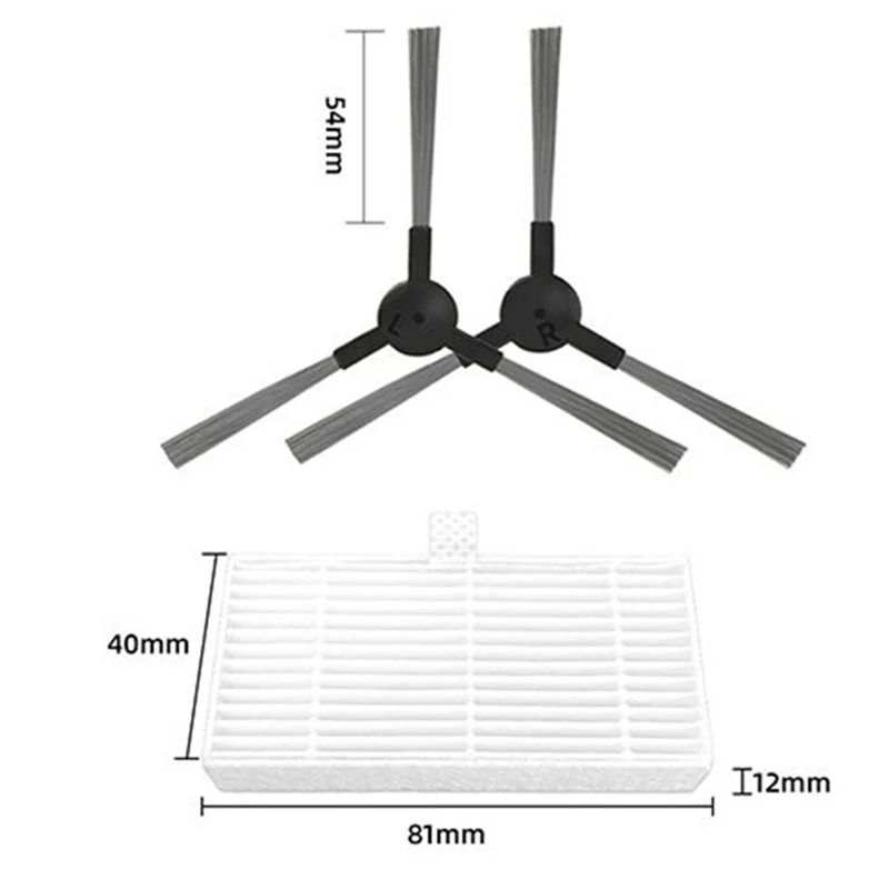 Запасной фильтр для робота-пылесоса, детали боковой щетки, аксессуары, пригодные для MAMNV BR150/BR151 для GTTVO BR150