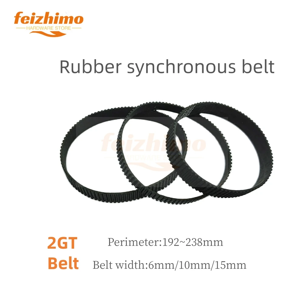 

FeiMo 2GT GT2 Width 6mm High-Quality Rubber Closed-loop Timing Belt Belt Circumference 96mm~142mm For 3D Printer Accessories 2GT