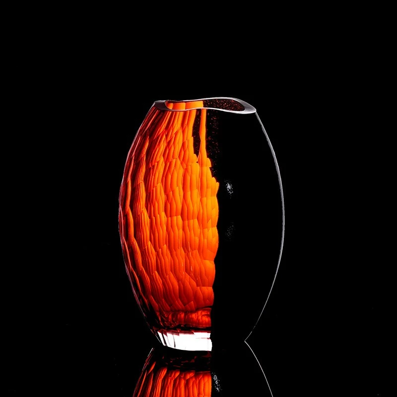Handmade modern creative glass vase model room hotel living room entrance dining room bedroom decoration