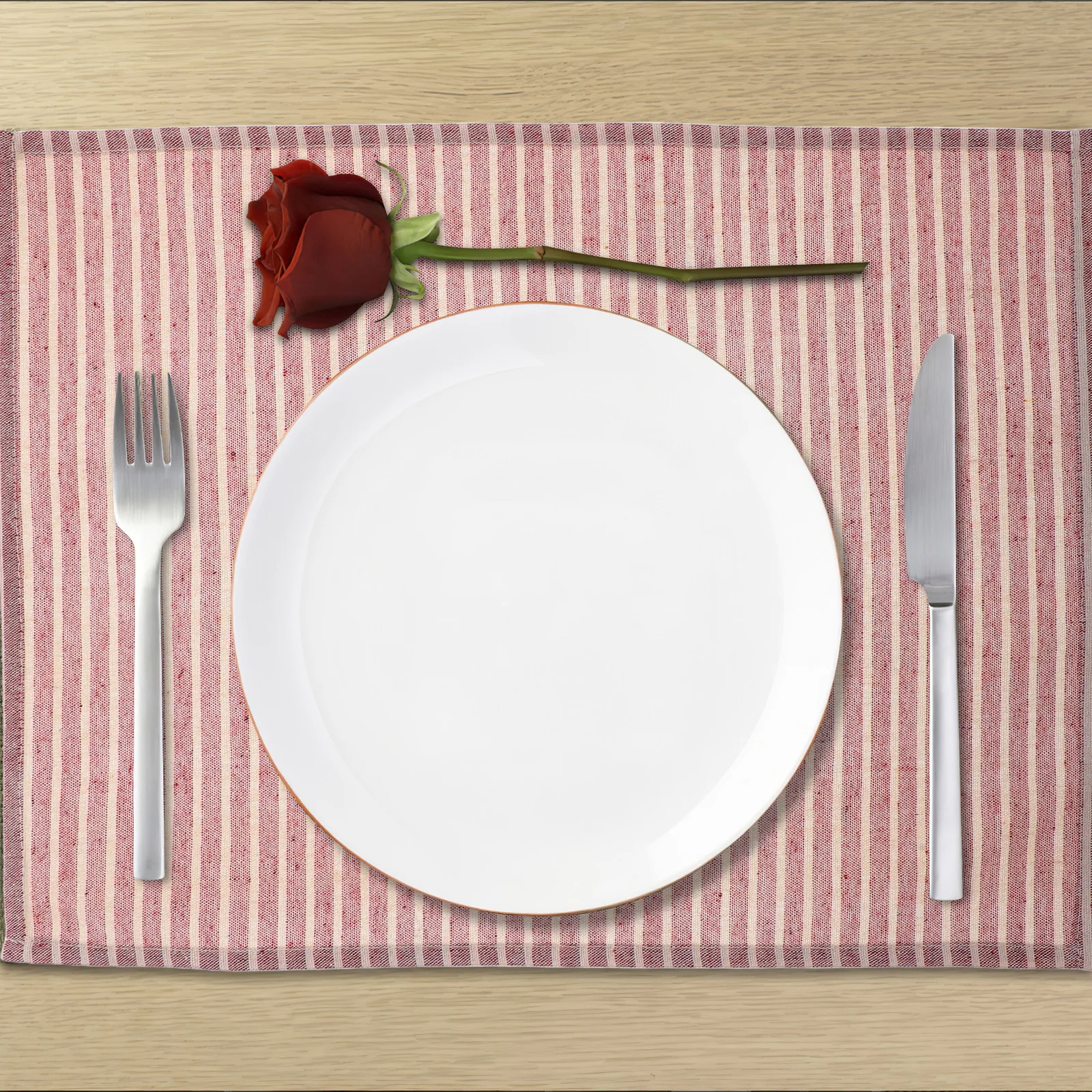 

12 Pcs Linen Cotton Napkins Striped Reusable Insulation Pads Dinner Fabric Student Table Cloth Bulk Washable Bar
