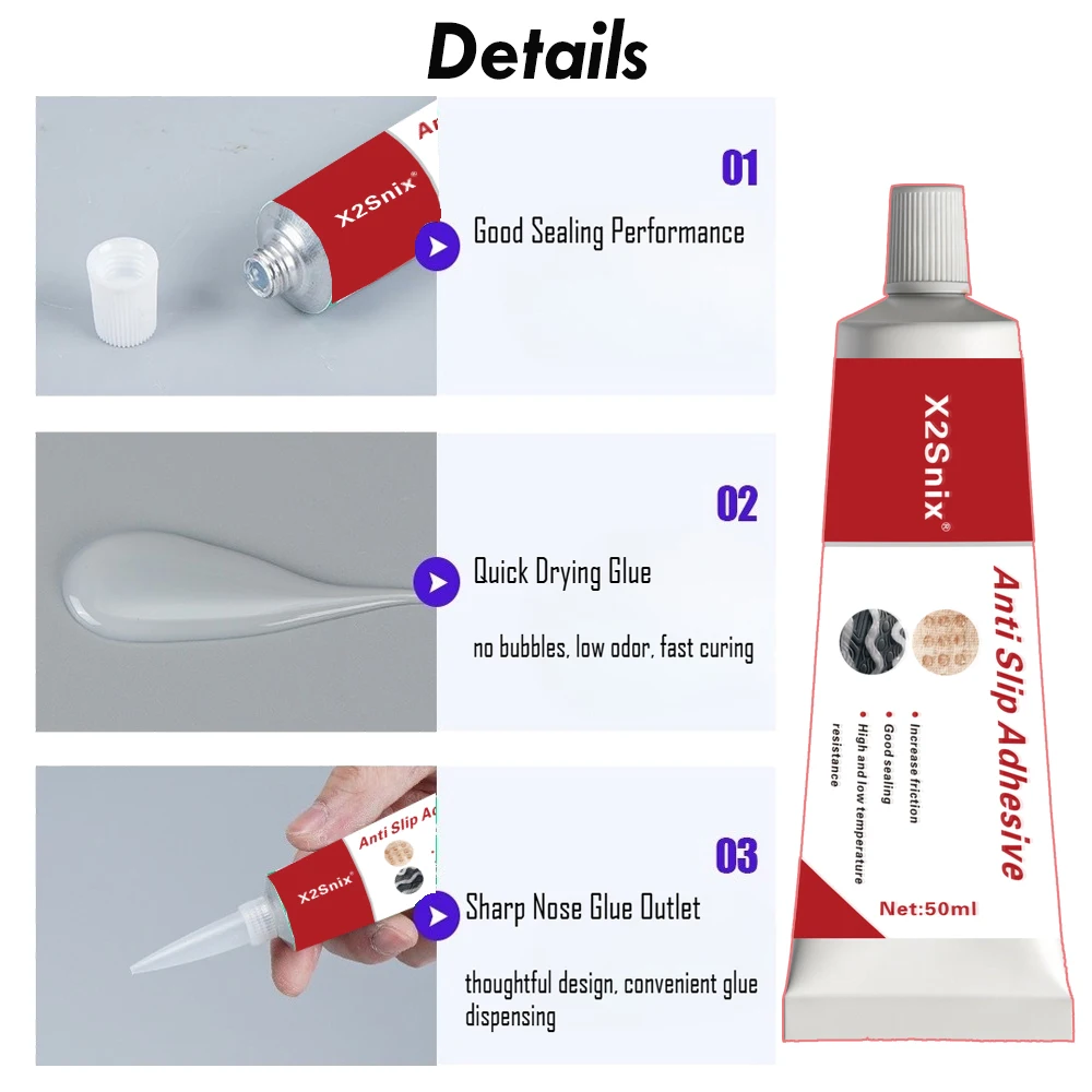 Anti-Slip Adhesive, High Traction Grip Enhancer Easy Apply Durable Essential for All Footwear Non-slip Solution on Wet/Rainy/Ice
