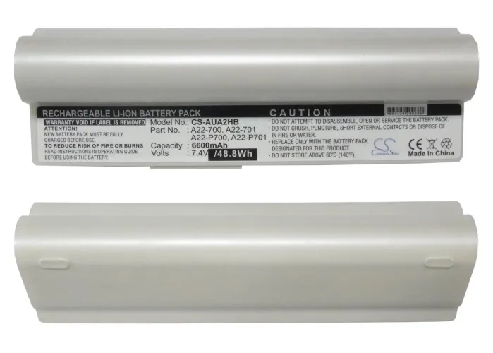 CS 6600mAh battery for Asus Eee PC 701,Eee PC 701C,Eee PC 800,Eee PC 801,Eee PC 8G Linux,Eee PC 8G Surf,A22-700,