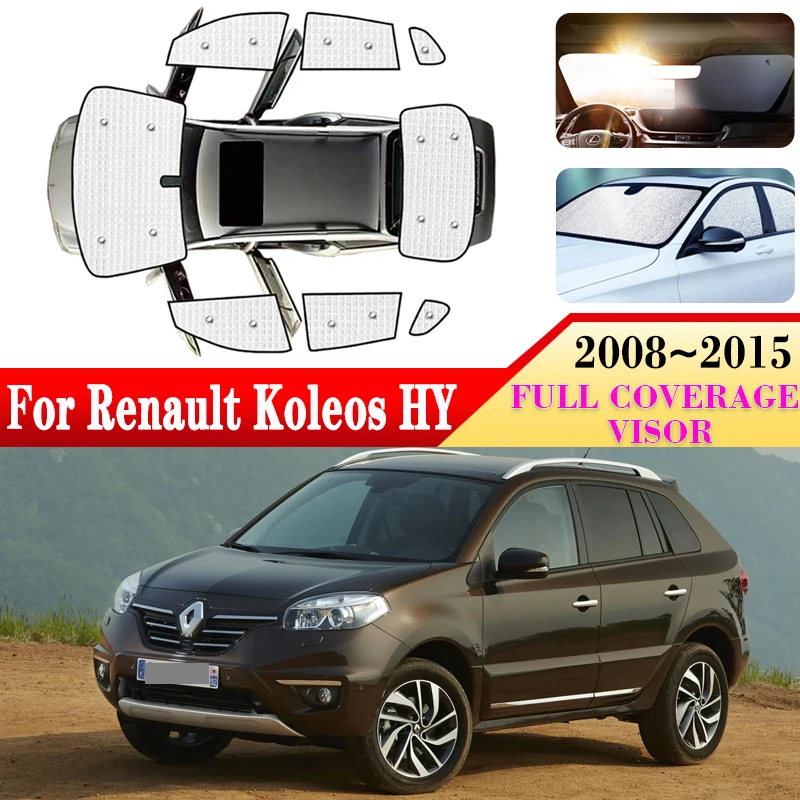 

Автомобильные Защитные козырьки для Renault Koleos HY MK1 2008-2015 Samsung QM5, автомобильные защитные козырьки на лобовое стекло с защитой от УФ-лучей, автомобильные аксессуары