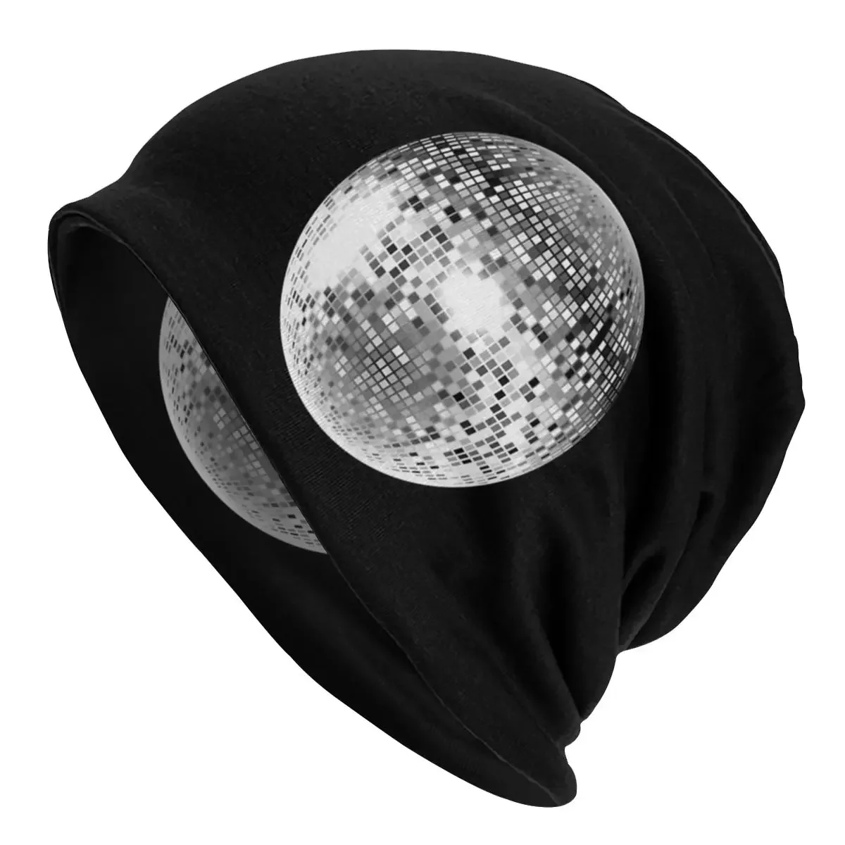 Disco Ball DJ Bling Glitter Rock Music Cap Hip Hop Outdoor Skullies Beanies Hat Male Spring Warm Dual-use Bonnet Knitted Hat