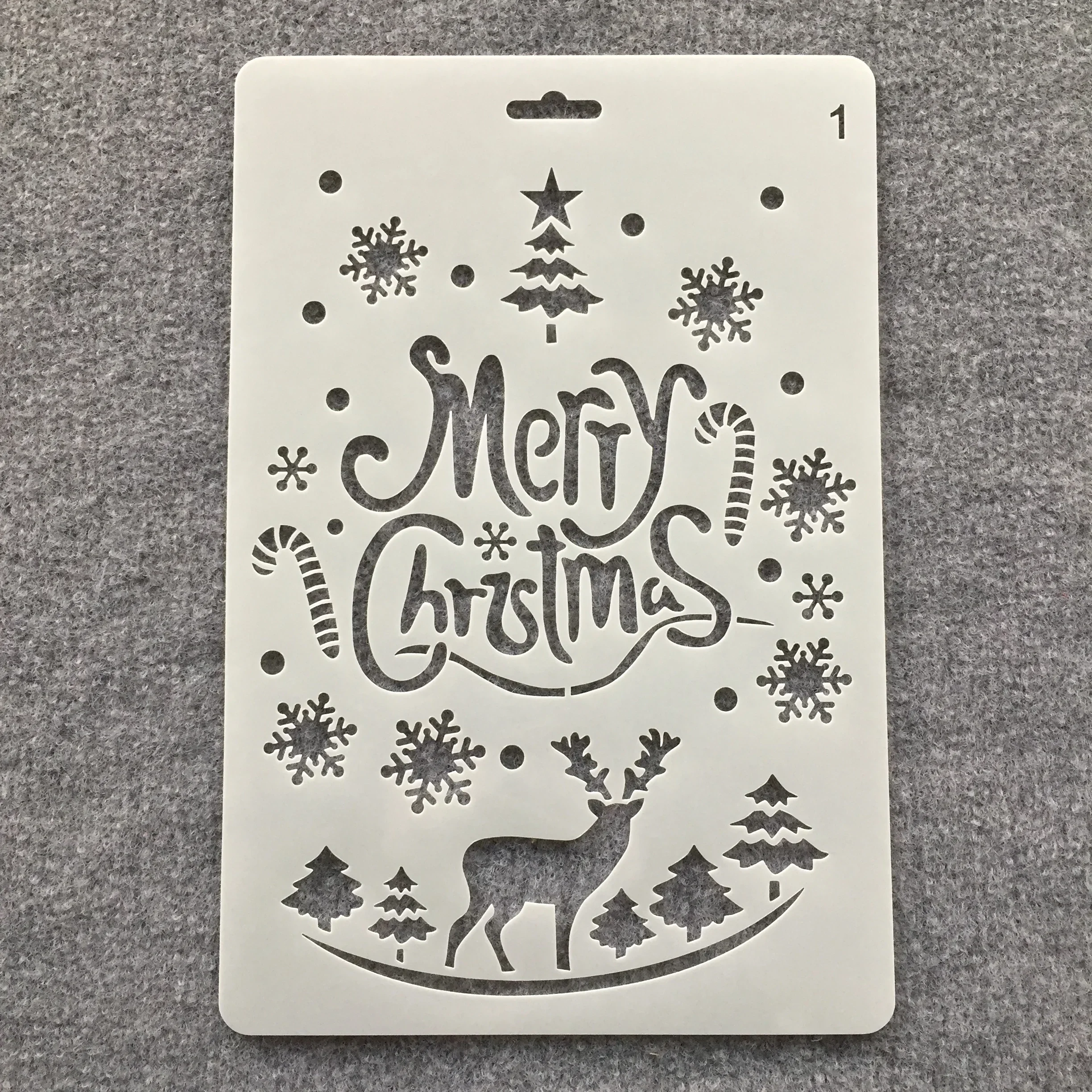 26cm Christmas Pine Tree Deer Bell Santa DIY Layering Stencils Wall Painting Scrapbooking Stamping Embossing Decorative Template