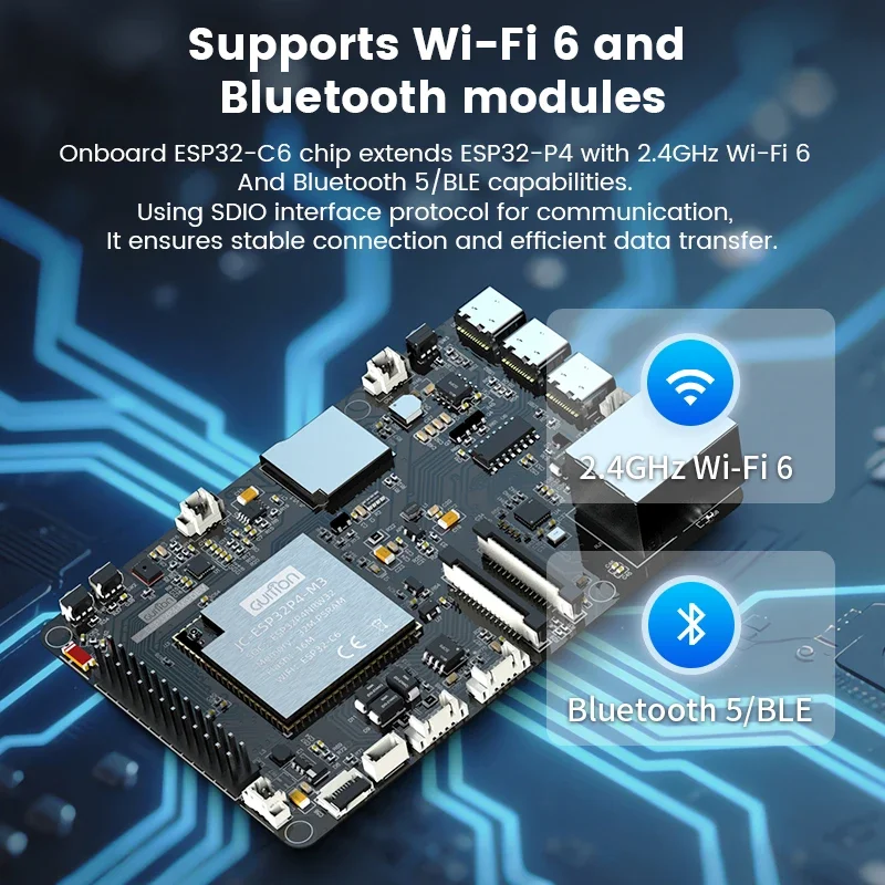 

ESP32P4+ESP32-C6 Development Board ESP32P4 Development Board 32MB PSRAM 16MB Flash ESP32P4 Smart Board Deve-Board