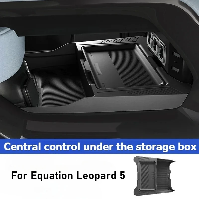 For BYD Leopard 5 Leopard 8 2024 2025 Center Console Lower Storage Box Silicone Hidden Organizer Interior Tidying Accessories