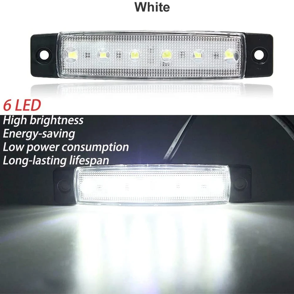 جديد 6 قطعة LED أضواء مركبة بحرية البحرية بشريط إضاءة لافت للانتباه سطح السفينة Transom قمرة القيادة الملاحة الإضاءة مقاوم للماء 12 فولت ، أبيض