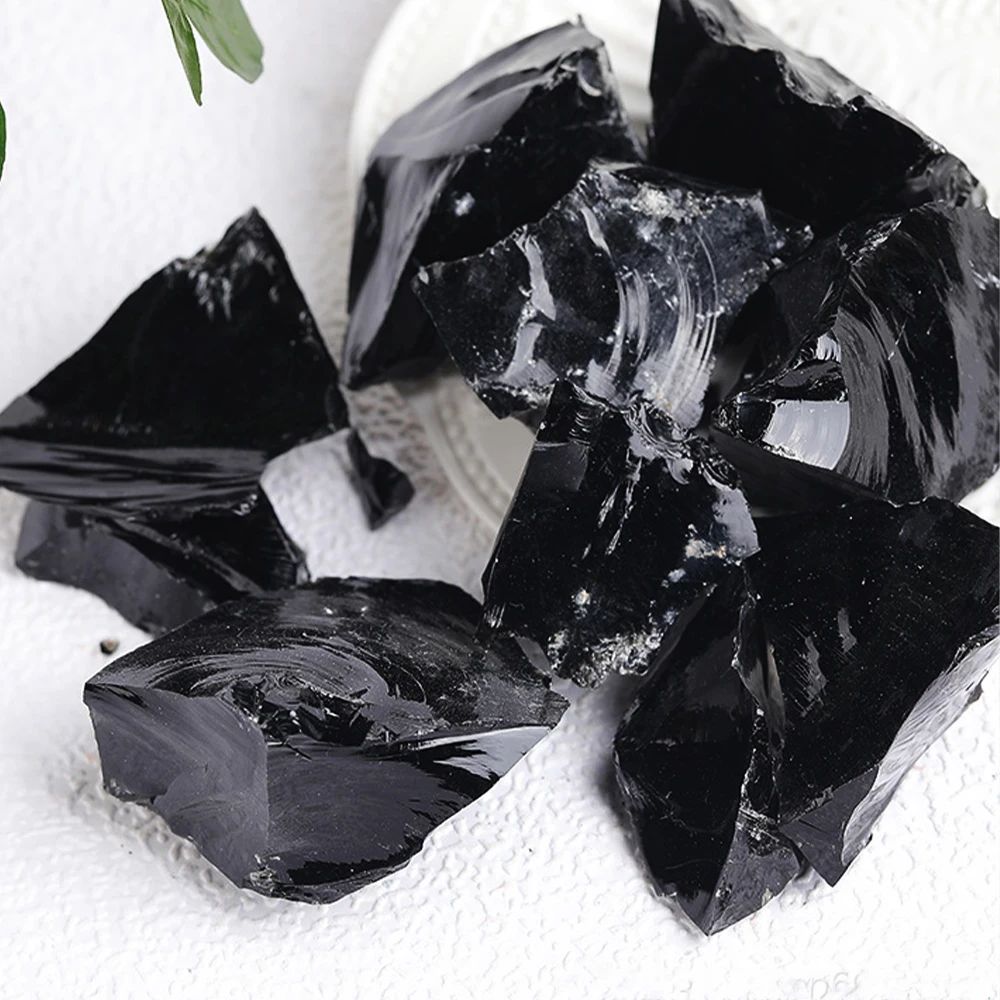 Natural Black Obsidian Raw Stone for Protection Healing Energy Fish Tank Decor and Bulk Home Decoration Ornament view 6