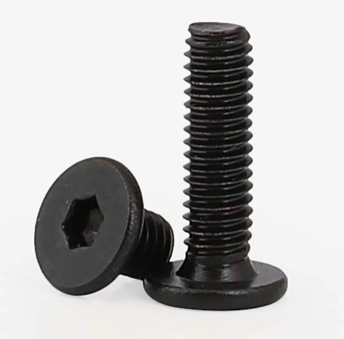 Black 304 Stainless Steel Ultra Thin Head Hex Hexagon Socket Screw Low Flat Head Allen Cap Bolts M2 M2.5 M3 M4 M5 M6