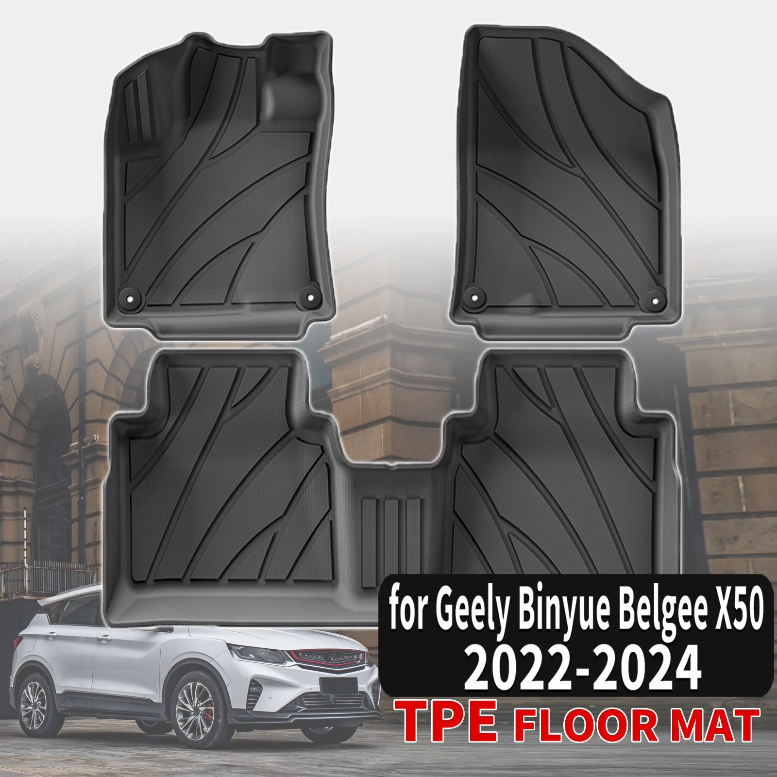 for Geely Binyue Belgee X50 2022 2023 2024 3D Maxpider Style TPE Floor Mats Full Coverage Heavy Duty All Weather Accessories