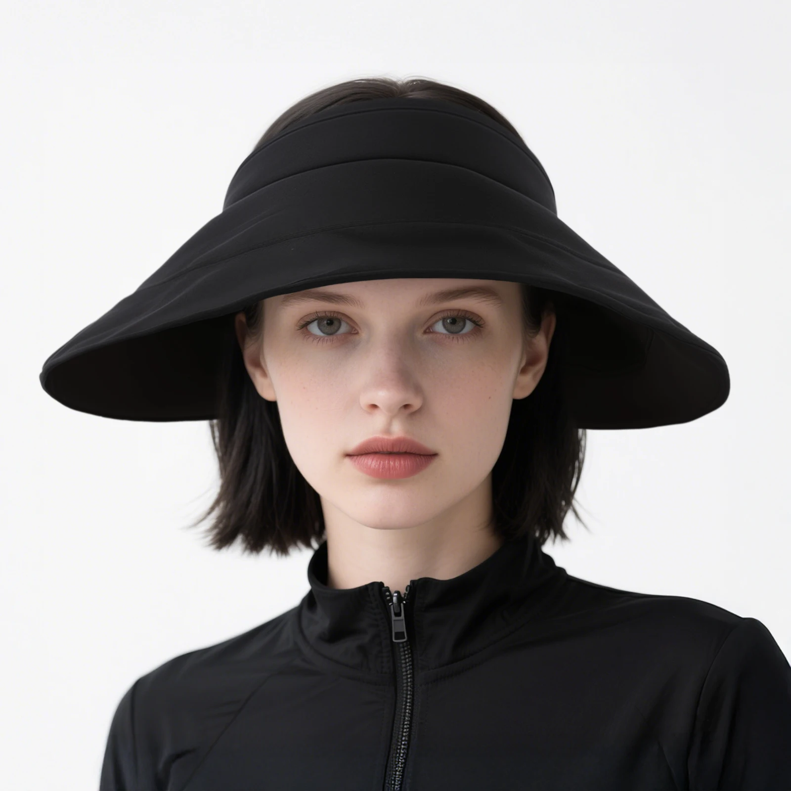 2pcs Sun Hat Polyester Fabric for Beach Travel Women's Wide Brim UV Protection Foldable Summer Cap Breathable