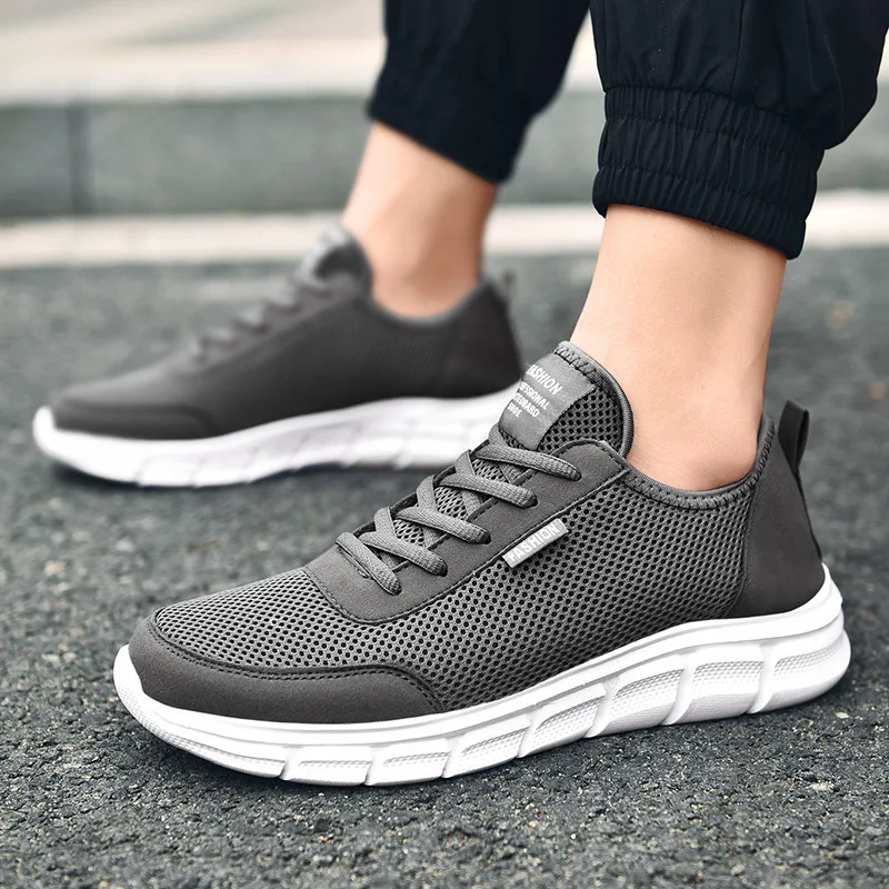 Shoes for Men Lace Up Casual Shoes 2023 New Men Sports Breathable Lightweight Mesh Running Shoes Comfortable Men Sneakers