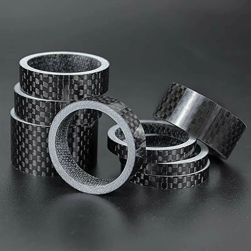 11PCS BUCKLOS Bicycle Carbon Fiber Spacer 2/3/5/10/15/20mm MTB Headset Washer 28.6mm Fork Tube Spacer Mountain Bike Accessories image 3